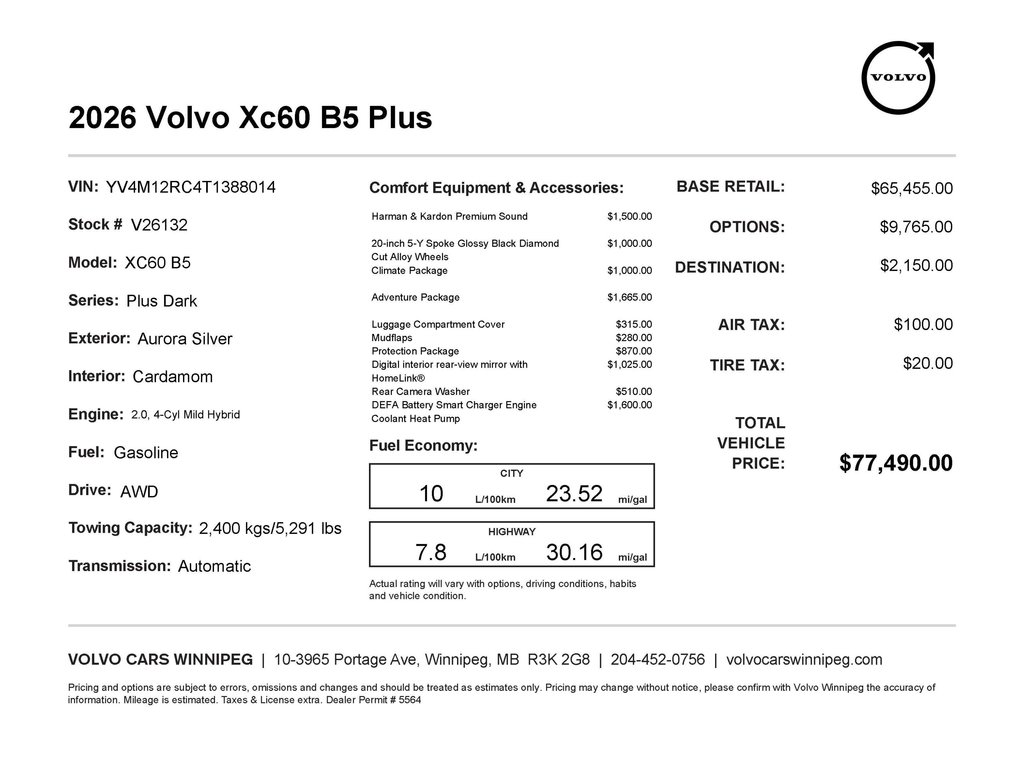 2026 Volvo XC60 Plus Dark Theme-1