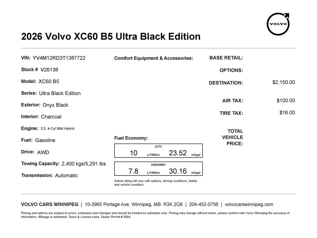 2026 Volvo XC60 Ultra Black Edition-1