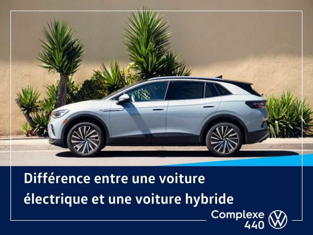 The difference between an electric car and a hybrid car.