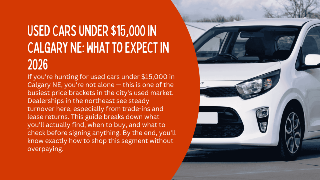 Used Cars Under $15,000 in Calgary NE: What to Expect in 2026