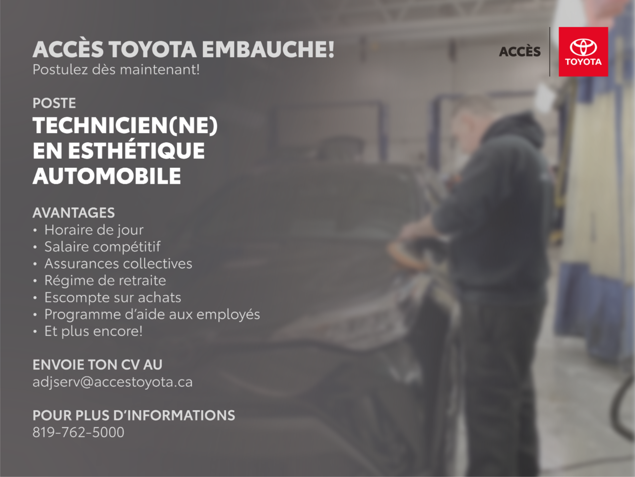 TECHNICIEN(NE) EN ESTHÉTIQUE AUTOMOBILE