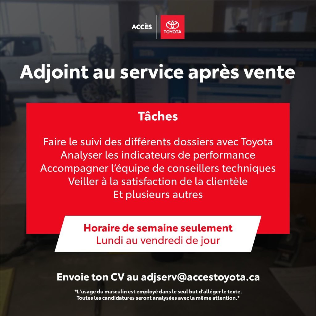 ADJOINT.E AU SERVICE APRÈS VENTE