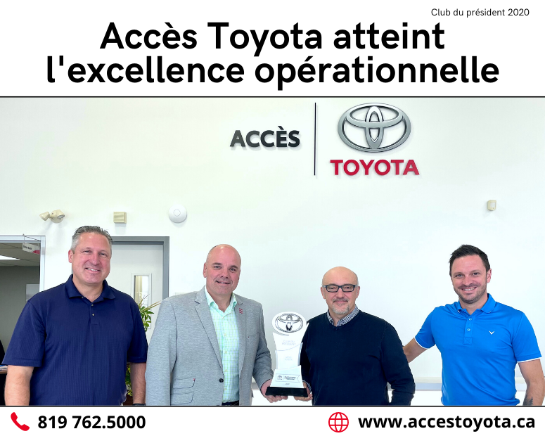 Accès Toyota reçoit le trophée du Programme du président 2020