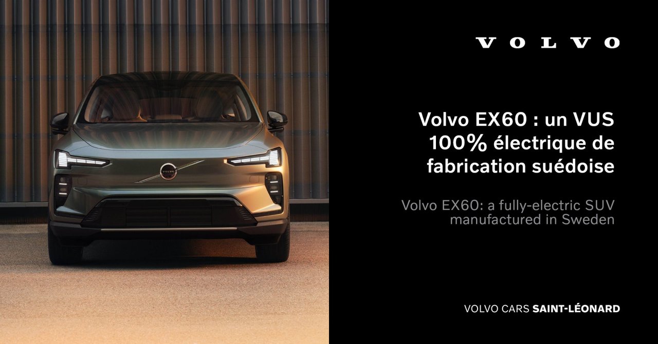 Volvo EX60: a fully-electric SUV manufactured in Sweden