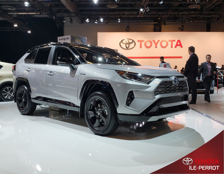 The Toyota Hybrid vehicle lineup at the Montreal Auto Show