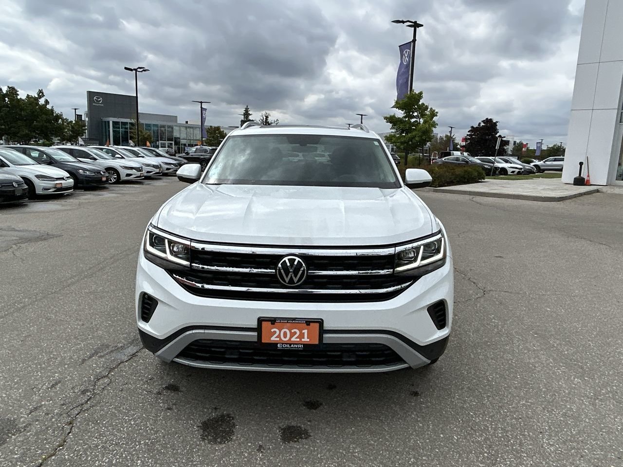 Certified Used 2021 Pure White Volkswagen Highline image 3