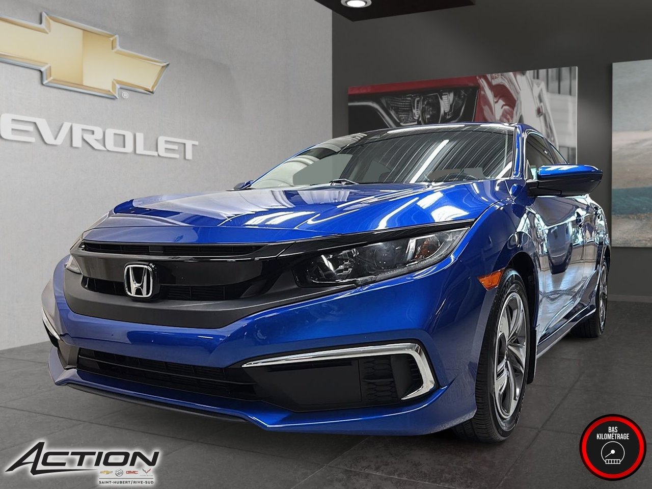 Aegean Blue Metallic 2019 Honda Civic Sedan Front-Wheel Drive Continuously Variable Transmission