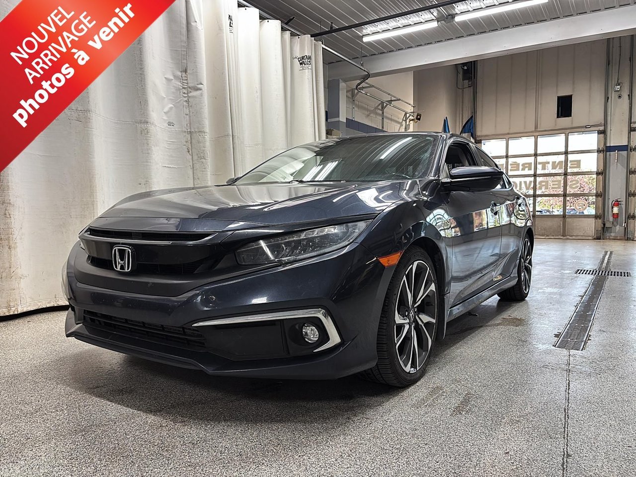 Cosmic Blue Metallic 2019 Honda Civic Sedan Front-Wheel Drive Continuously Variable Transmission