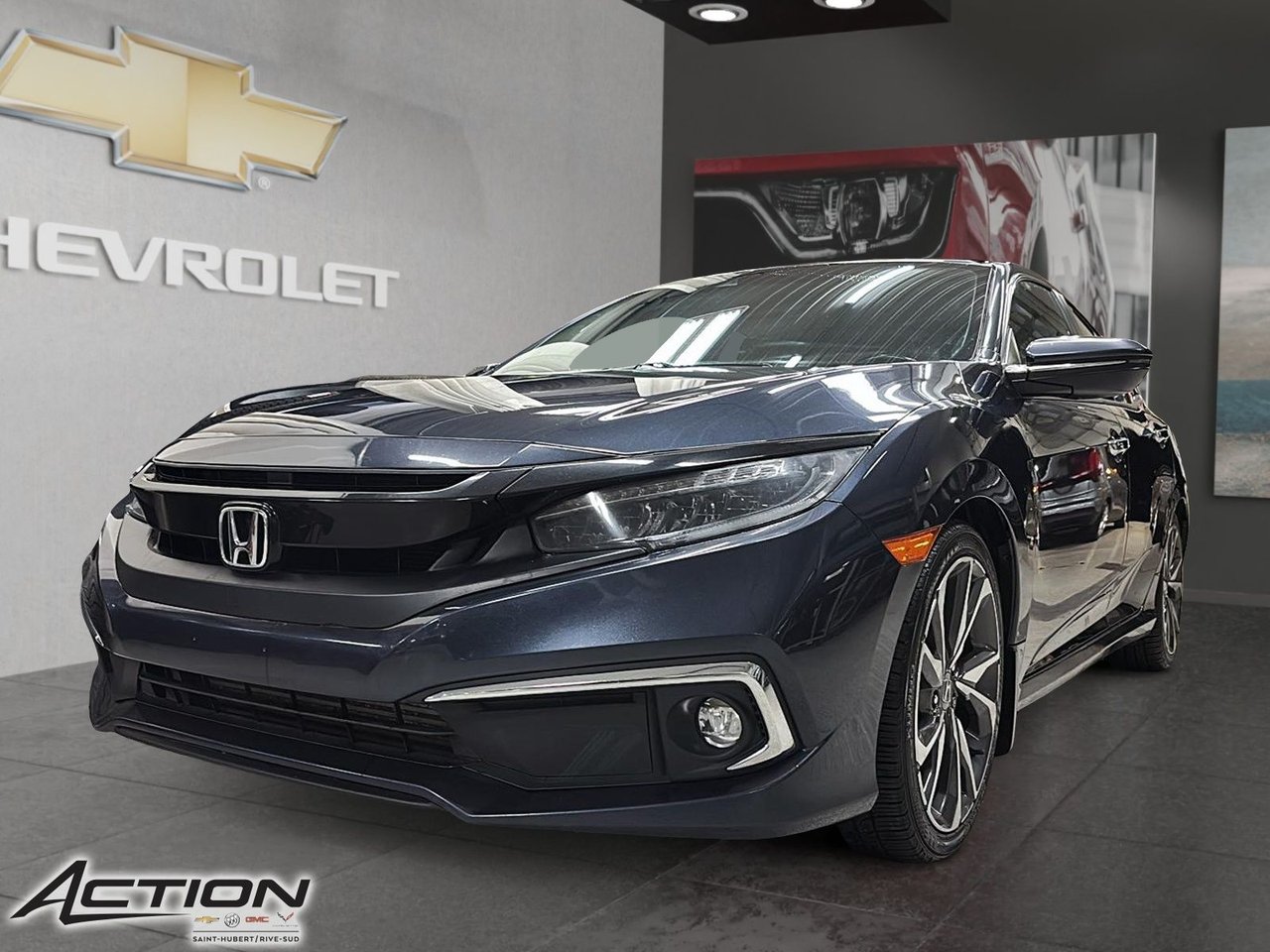 Cosmic Blue Metallic 2019 Honda Civic Sedan Front-Wheel Drive Continuously Variable Transmission