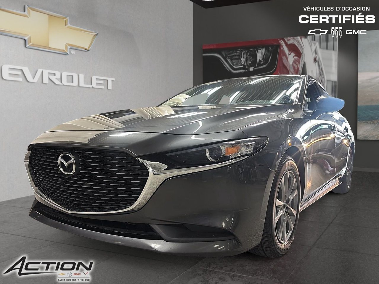 Gray (Machine Grey Metallic) 2023 Mazda MAZDA3 Sedan  