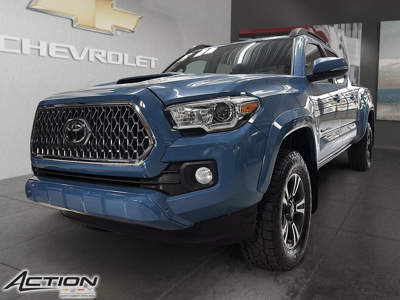 Cavalry Blue 2019 Toyota Tacoma Pickup Truck Four-Wheel Drive Automatic