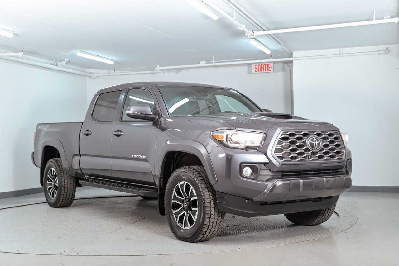 Gray (Magnetic Grey Metallic) 2023 Toyota Tacoma TRD Sport Double Cab LB 4WD Pickup Truck Four-Wheel Drive Automatic