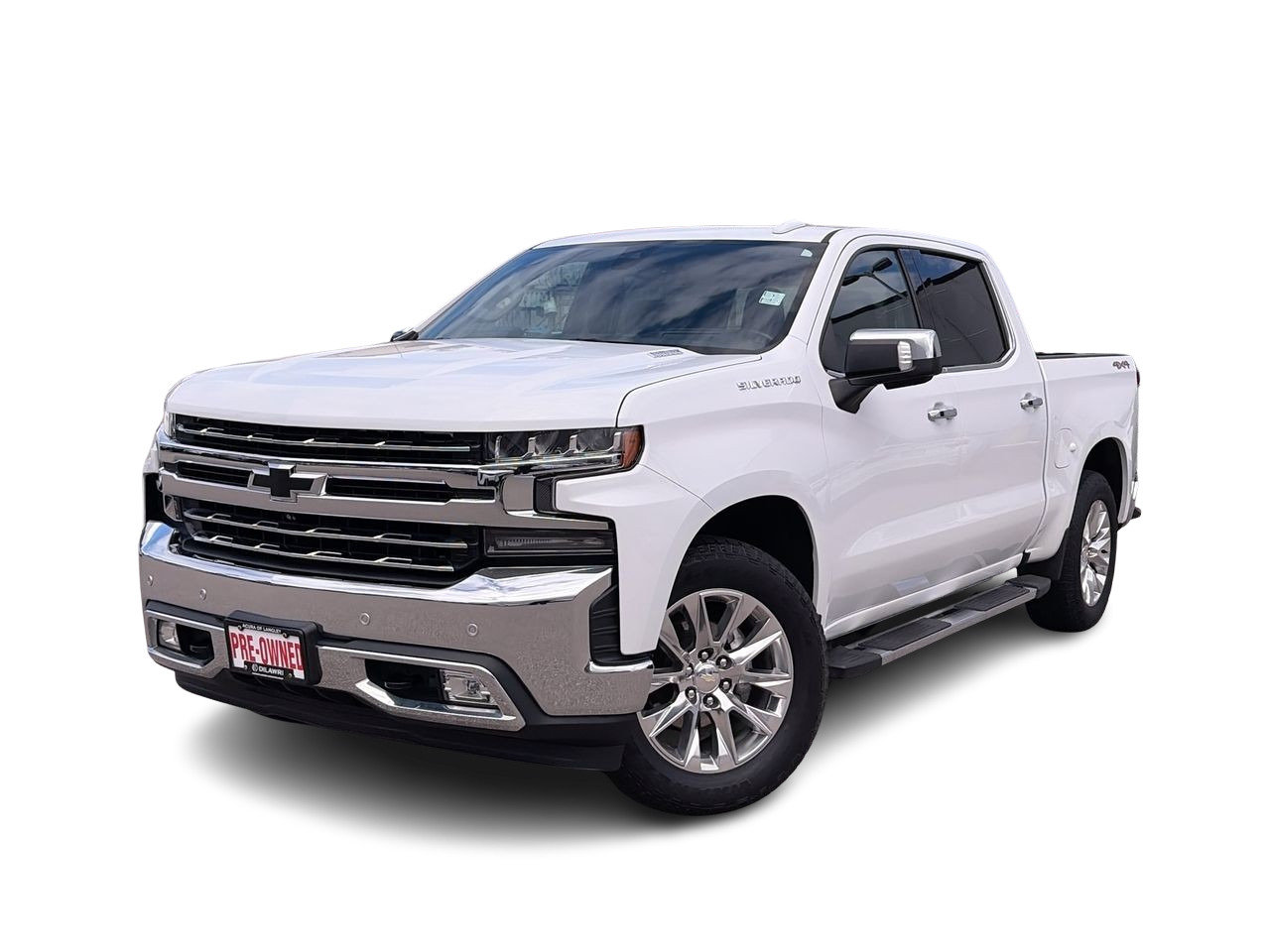 Summit White 2020 Chevrolet Silverado 1500 LTZ Crew Cab 4WD Pickup Truck Four-Wheel Drive Automatic