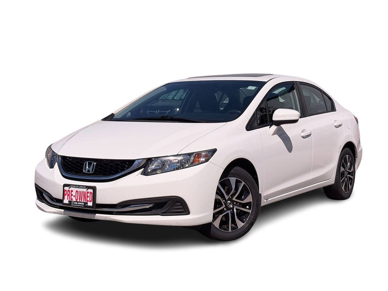 Taffeta White 2015 Honda Civic EX Sedan Front-Wheel Drive Automatic