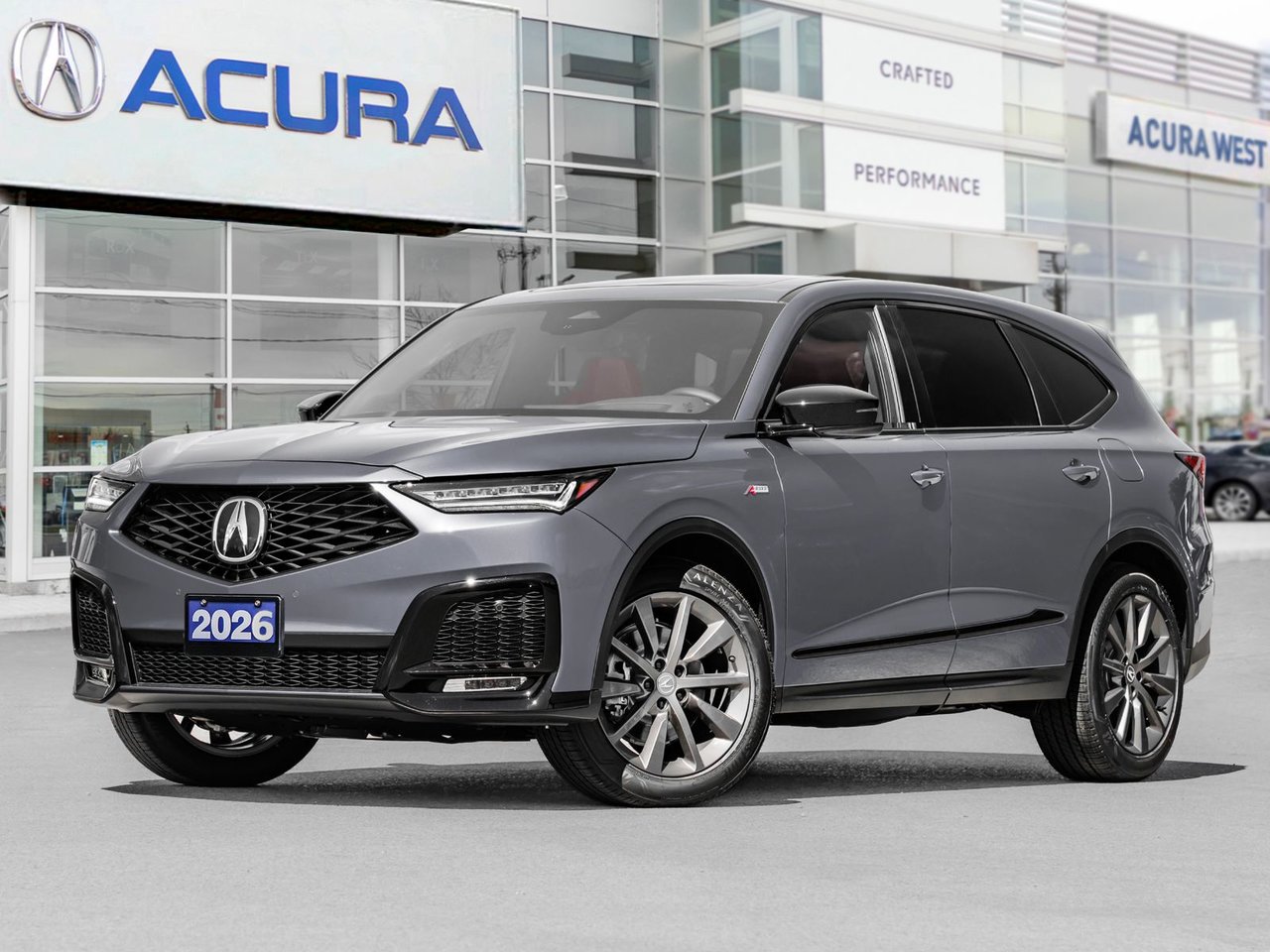 LIQUID CARBON METALLIC(NH-885MX)-RED PREMIUM PAINT 2026 Acura MDX SUV / Crossover All-Wheel Drive Automatic