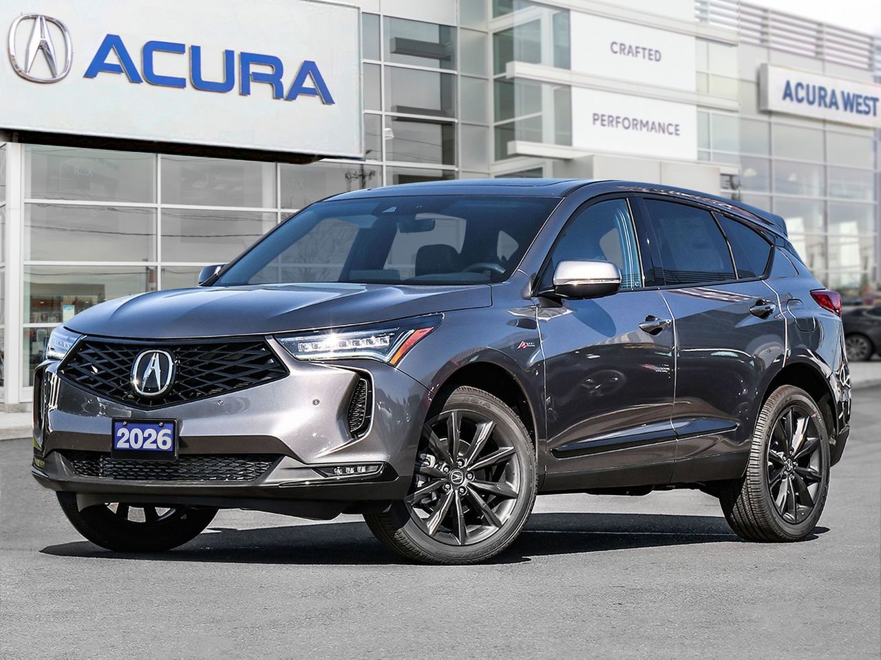 LIQUID CARBON METALLIC(NH-885M)-EBONY PREMIUM PAIN 2026 Acura RDX SUV / Crossover All-Wheel Drive Automatic