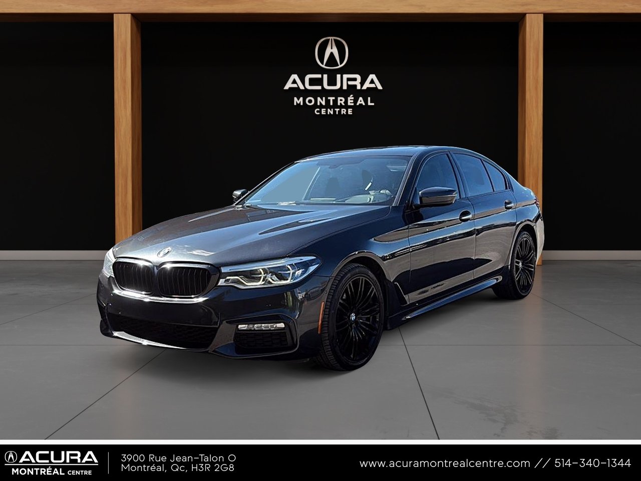Black 2018 BMW 5 Series Sedan All-Wheel Drive Automatic