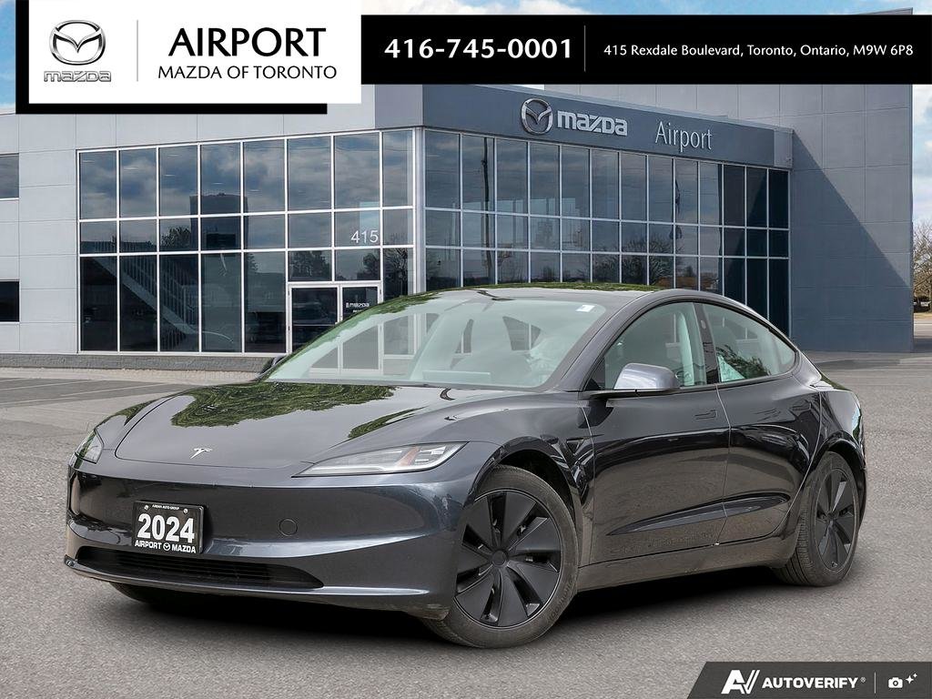 Gray (STEALTH GREY) 2024 Tesla Model 3 RWD Sedan Rear-Wheel Drive Automatic