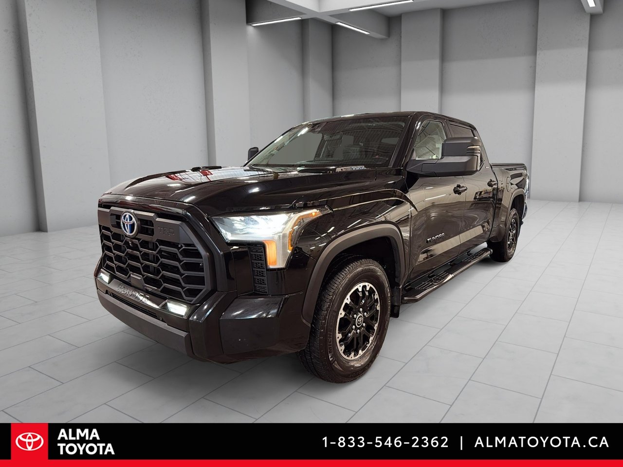 Midnight Black Metallic 2024 Toyota Tundra Hybrid Pickup Truck Four-Wheel Drive Automatic