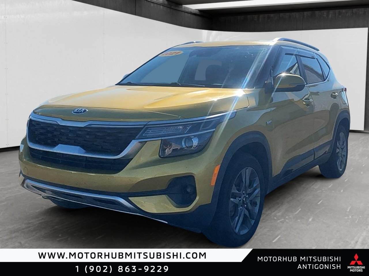 Yellow 2021 Kia Seltos SUV / Crossover All-Wheel Drive