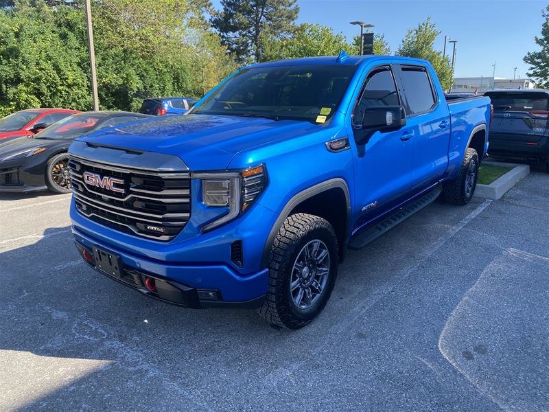 Dynamic Blue Metallic 2024 GMC Sierra 1500 AT4 Crew Cab 4WD Pickup Truck Four-Wheel Drive Automatic