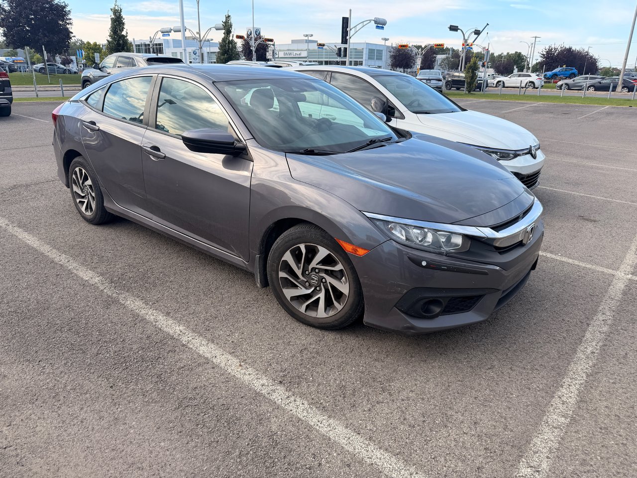 Gray 2018 Honda Civic Sedan Front-Wheel Drive Continuously Variable Transmission