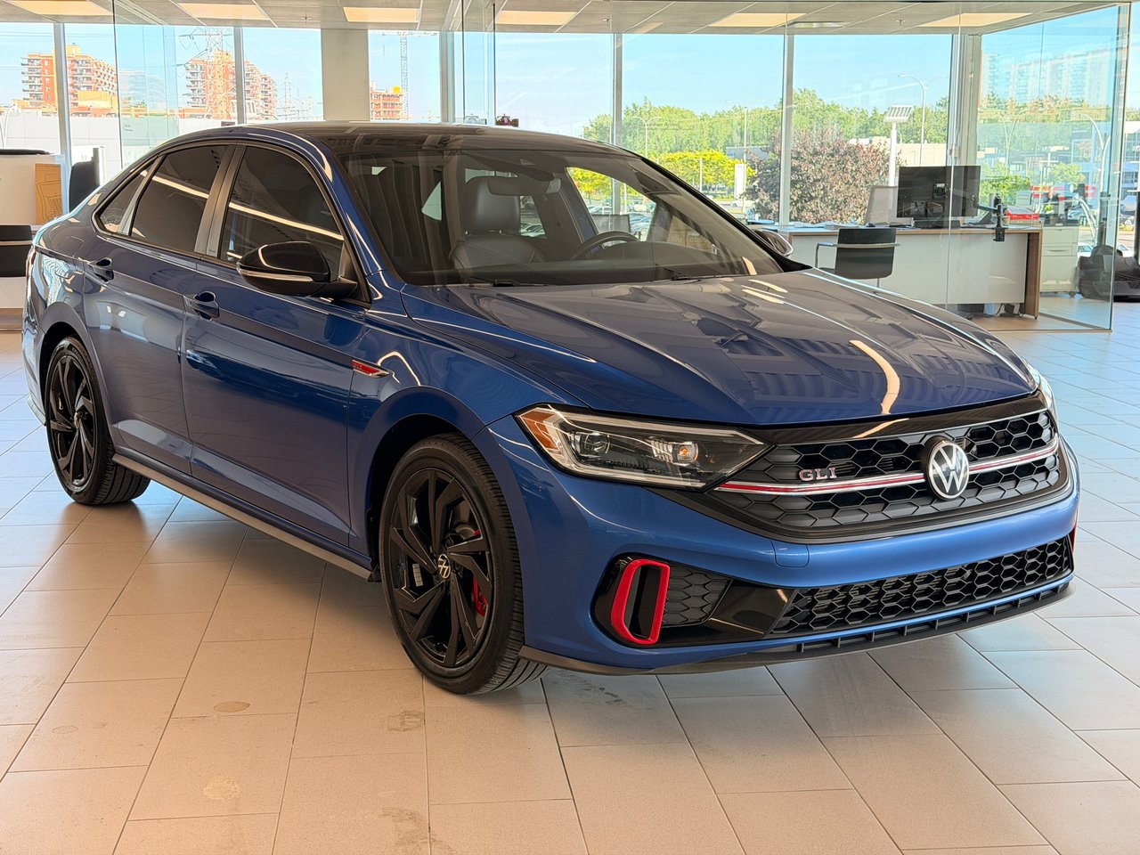 Blue (BLEU AURORE MÉTALLISÉ AVEC TOIT NOIR) 2024 Volkswagen Jetta GLI   Automatic