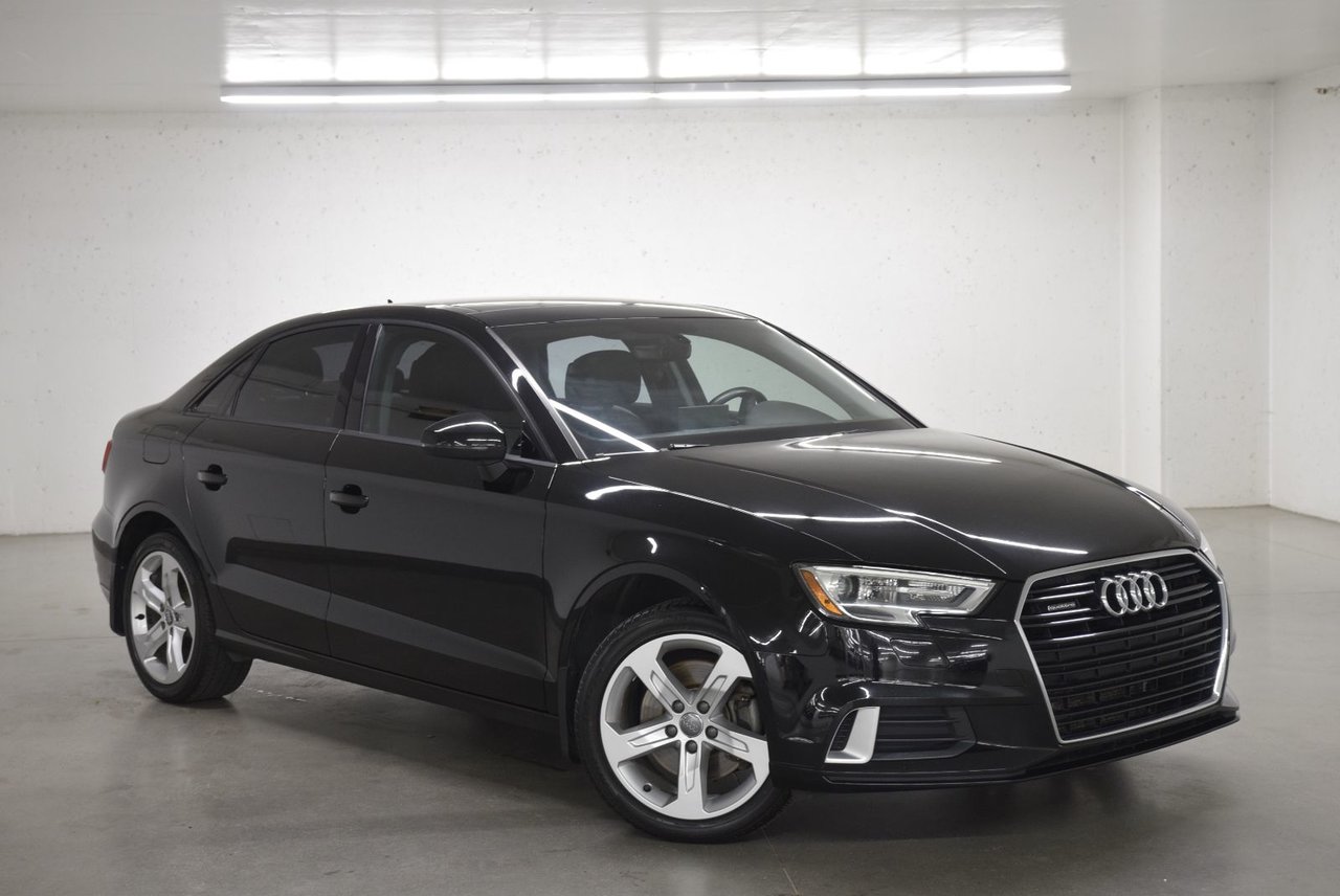 Black 2017 Audi A3 Sedan  Automatic