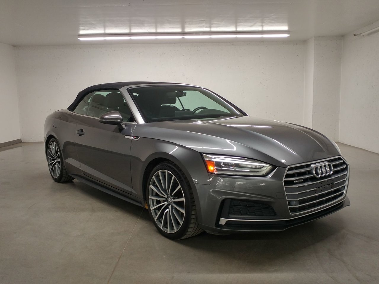 Gray (Daytona Grey) 2018 Audi A5 2.0T quattro Progressiv Cabriolet AWD Convertible Automatic