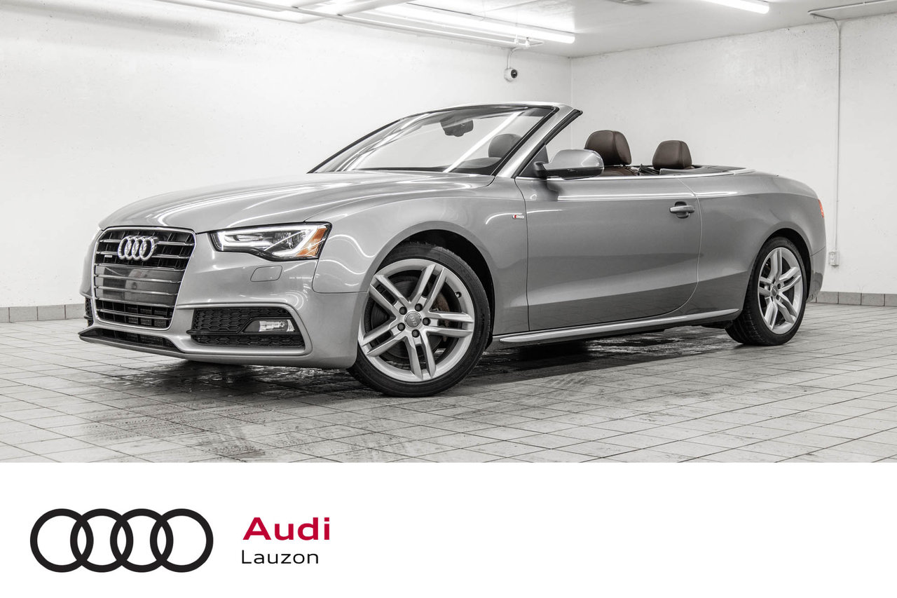 Tornado Gray Metallic/Black Roof 2015 Audi A5 Convertible Automatic