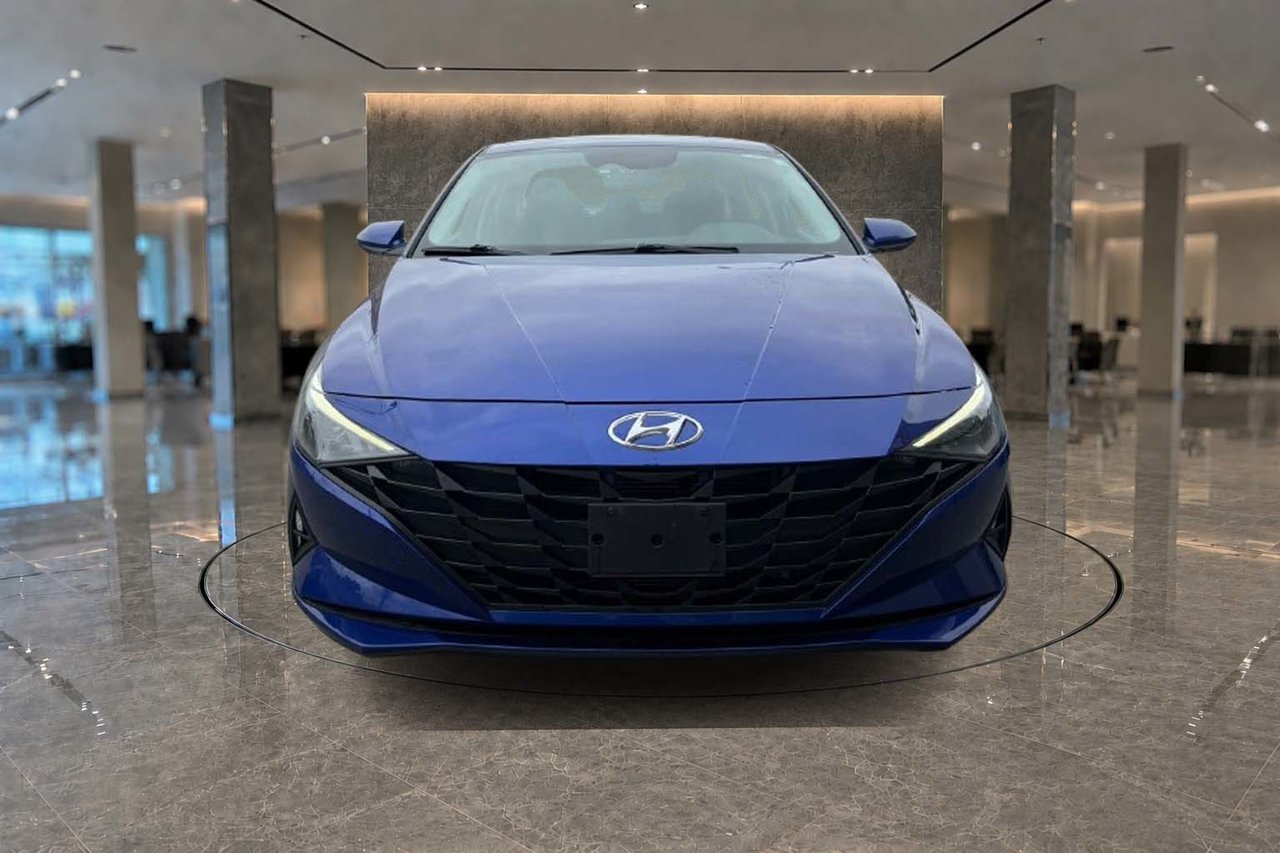 Blue 2021 Hyundai Elantra Hybrid Sedan Automatic