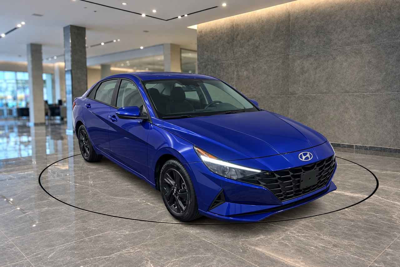 Blue 2021 Hyundai Elantra Hybrid Sedan Automatic