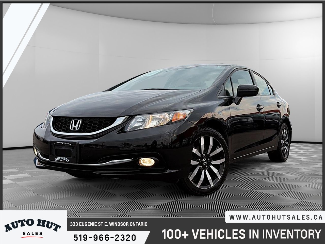 Black 2015 Honda Civic Sedan Front-Wheel Drive