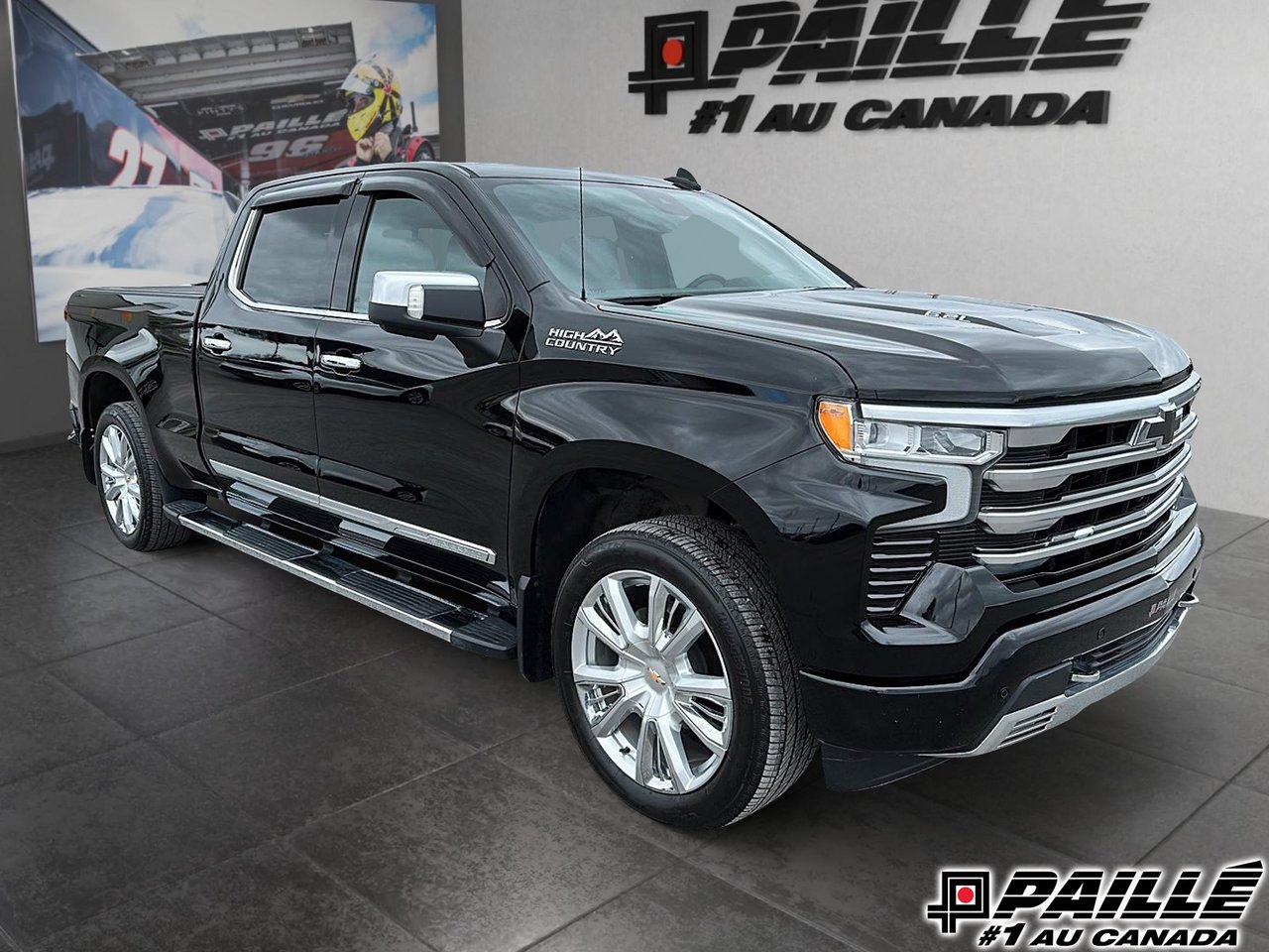 Black 2024 Chevrolet Silverado 1500 High Country Crew Cab 4WD Pickup Truck Four-Wheel Drive Automatic