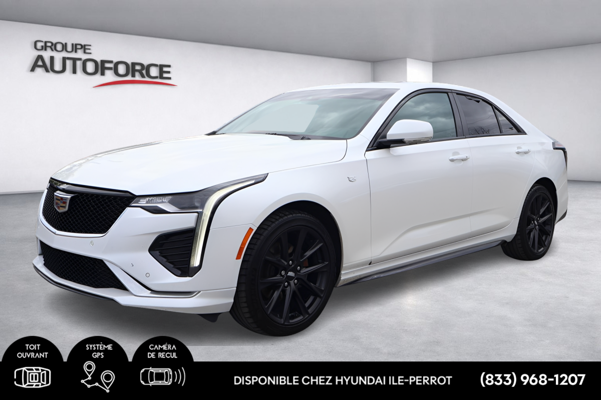 Crystal White Tricoat 2023 Cadillac CT4 Sedan All-Wheel Drive Automatic