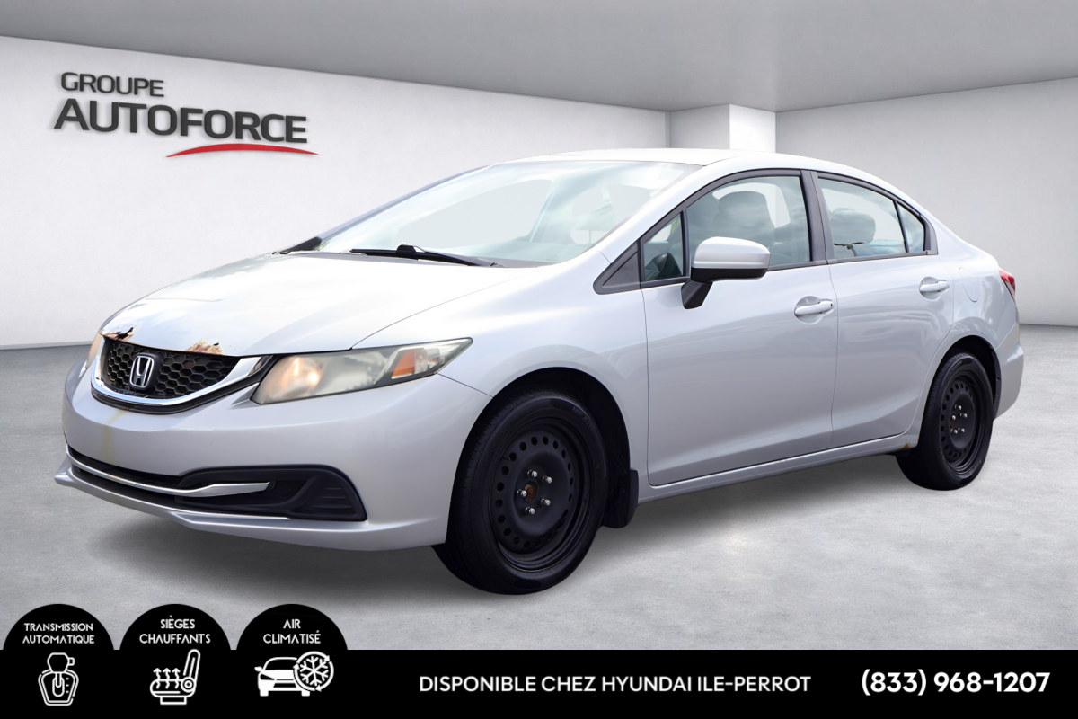 Alabaster Silver Metallic 2015 Honda Civic Sedan Front-Wheel Drive Continuously Variable Transmission