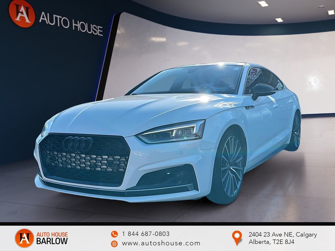 White 2018 Audi A5 Sportback Sedan Automatic