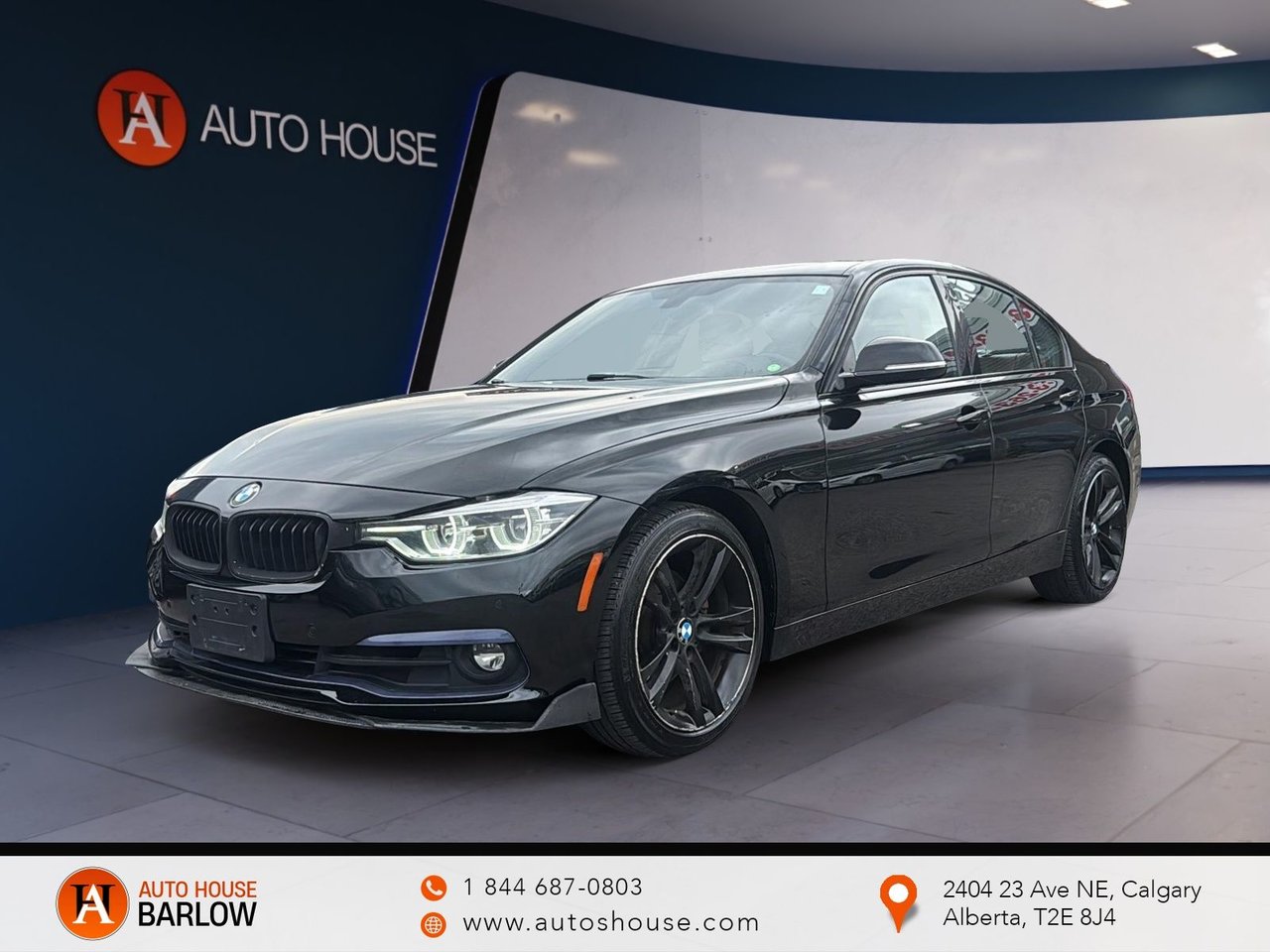 Black 2017 BMW 3 Series Sedan All-Wheel Drive Automatic