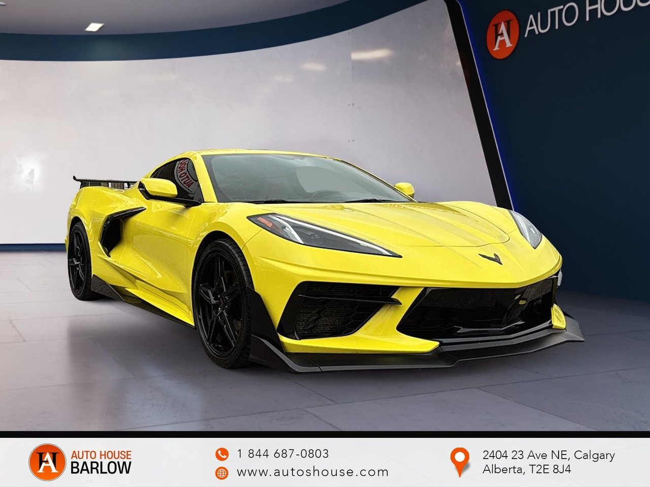 Yellow 2021 Chevrolet Corvette Coupe Rear-Wheel Drive Automatic