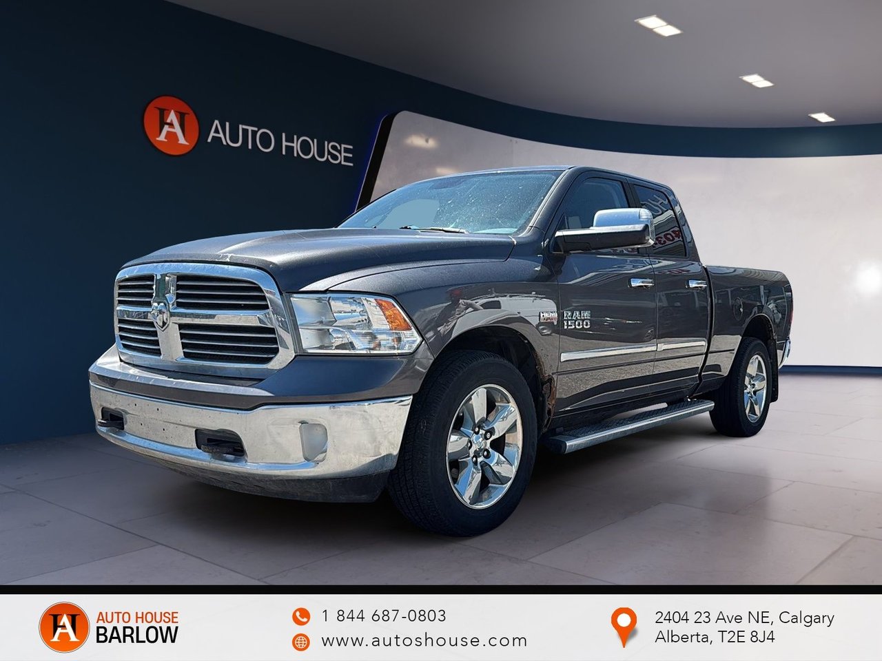 Gray 2014 RAM 1500 Pickup Truck Four-Wheel Drive Automatic
