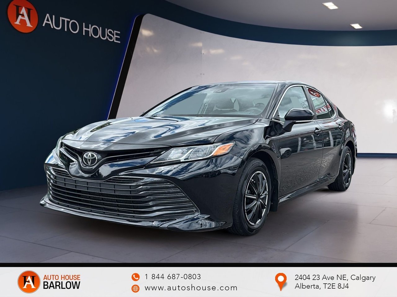 Black 2019 Toyota Camry LE FWD Sedan Front-Wheel Drive Automatic