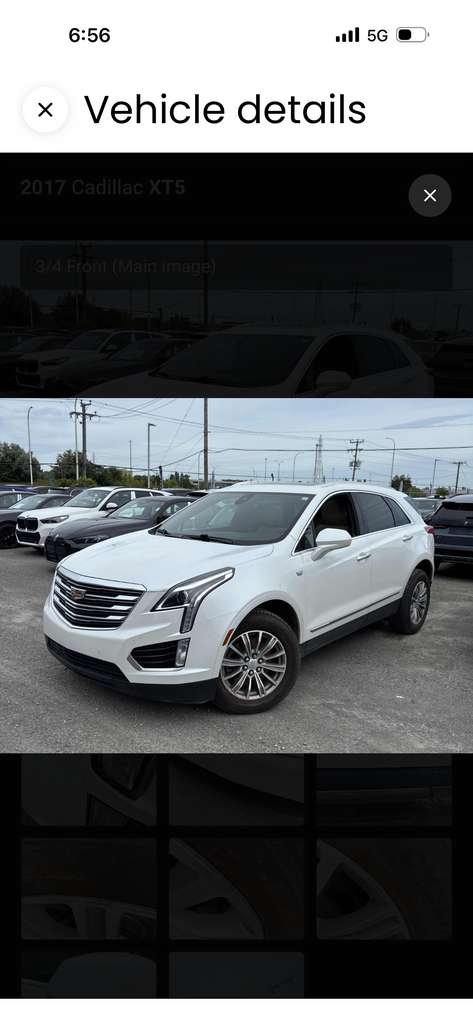 White 2017 Cadillac XT5 SUV / Crossover Four-Wheel Drive Automatic