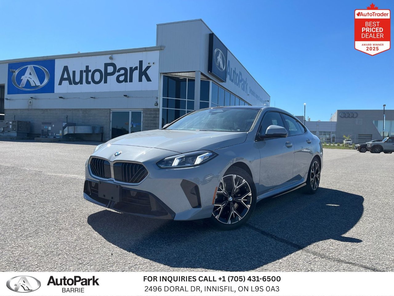 Gray (Brooklyn Grey Metallic) 2025 BMW 2 Series 228 Gran Coupe xDrive Sedan All-Wheel Drive Automatic
