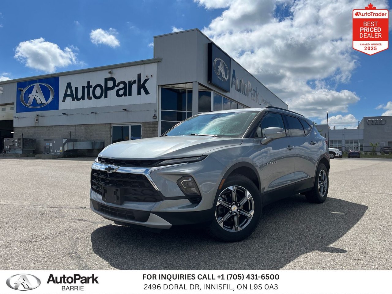 Gray (Sterling Grey Metallic) 2023 Chevrolet Blazer 3LT AWD SUV / Crossover All-Wheel Drive Automatic