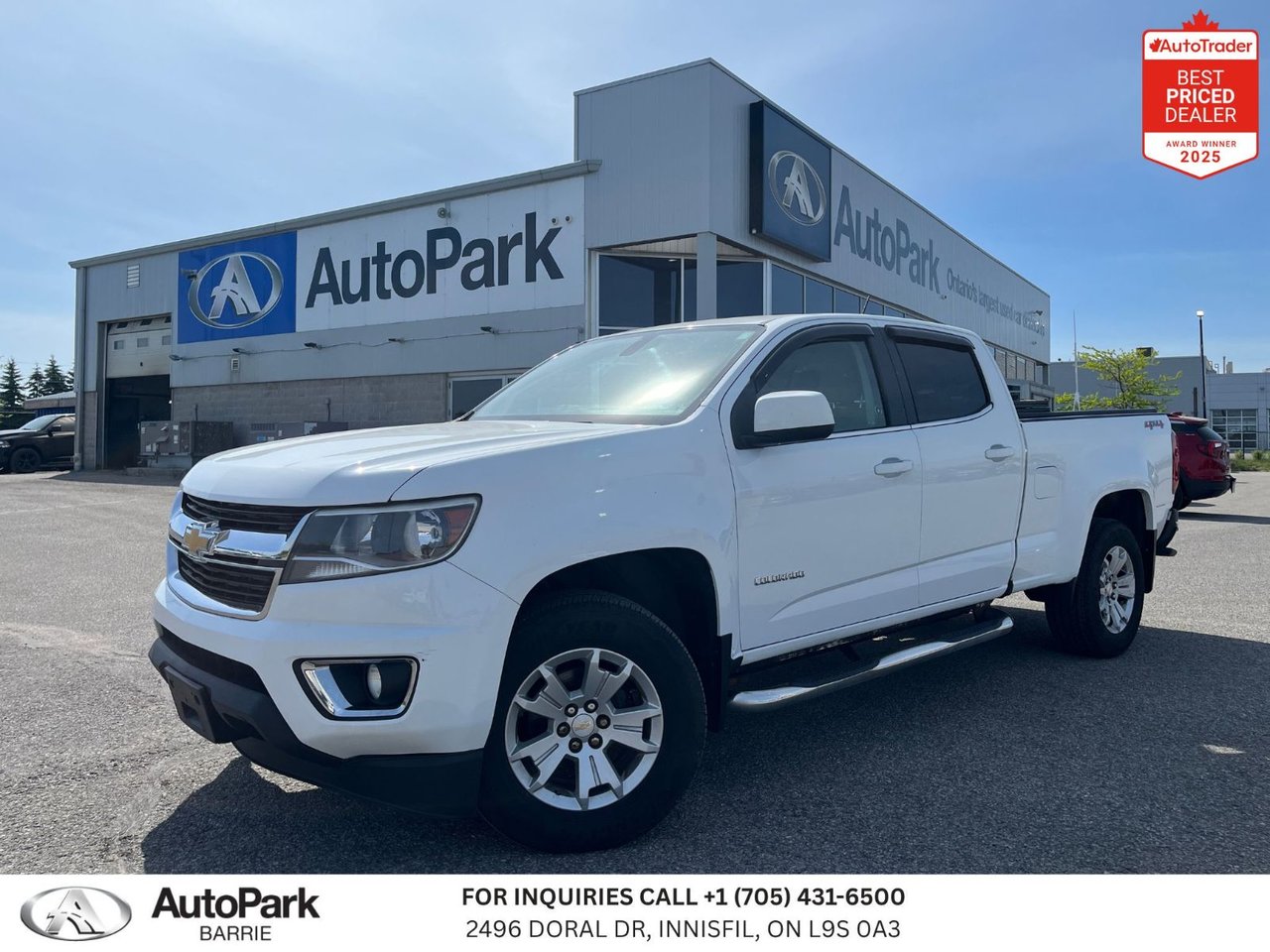 Summit White 2016 Chevrolet Colorado LT Crew Cab 4WD Pickup Truck Four-Wheel Drive Automatic