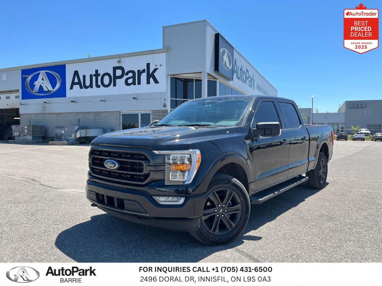 Agate Black Metallic 2022 Ford F-150 XLT SuperCrew LB 4WD Pickup Truck Four-Wheel Drive Automatic