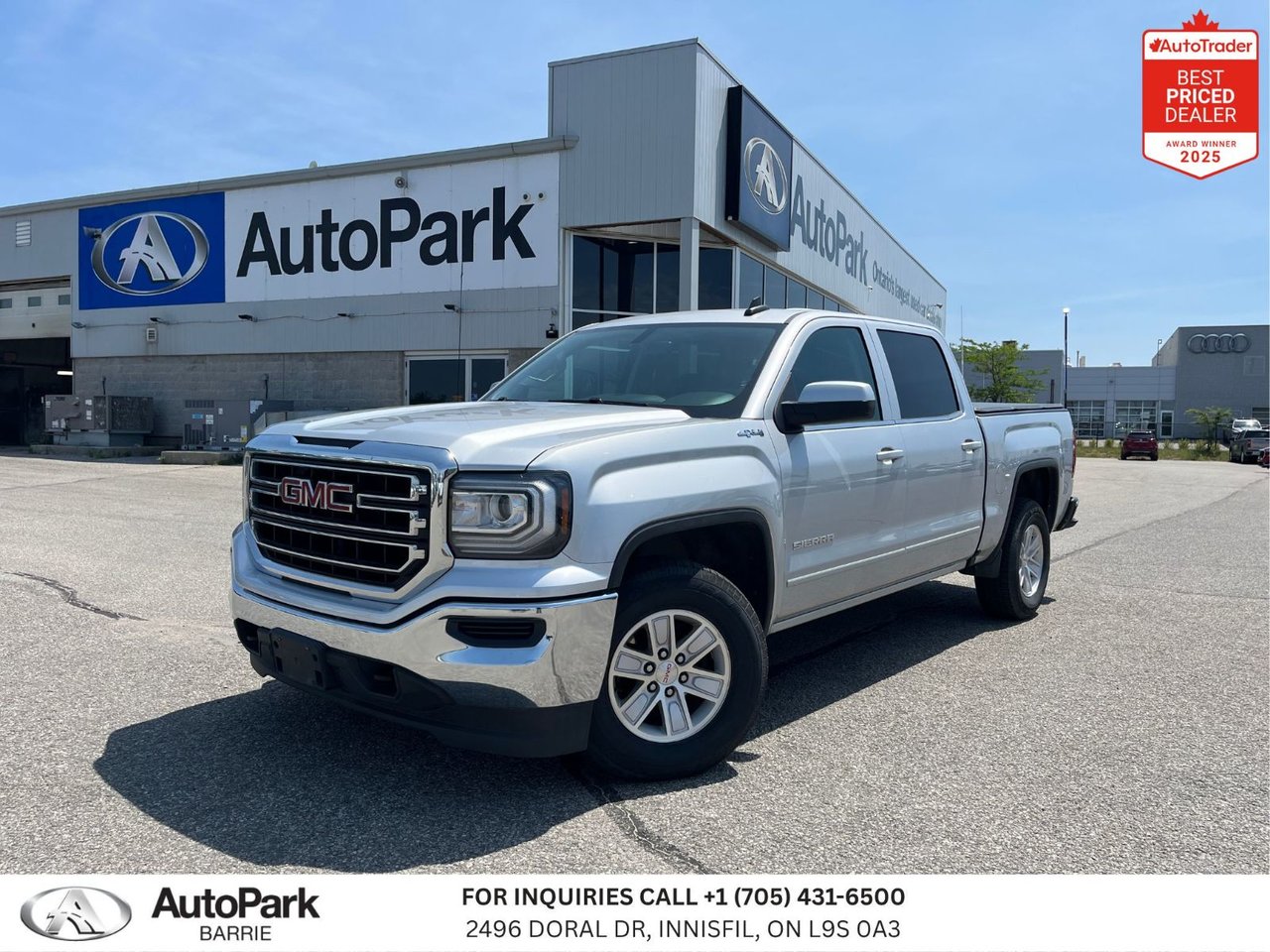 Quicksilver Metallic 2018 GMC Sierra 1500 Pickup Truck Four-Wheel Drive Automatic