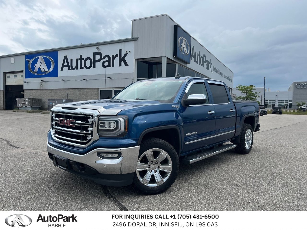 Stone Blue Metallic 2018 GMC Sierra 1500 Pickup Truck Four-Wheel Drive Automatic
