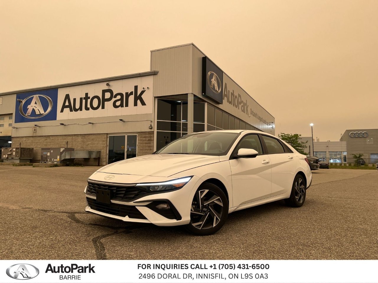 Atlas White 2025 Hyundai Elantra Sedan Automatic