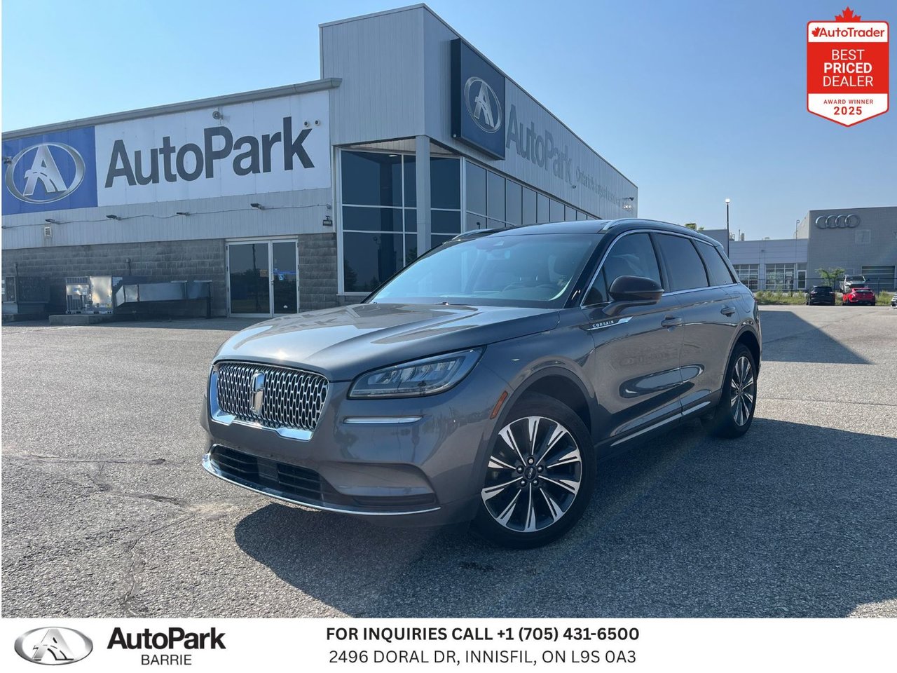 Gray (Asher Grey) 2022 Lincoln Corsair SUV / Crossover All-Wheel Drive Automatic